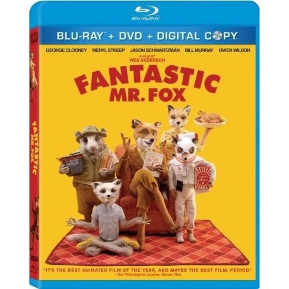 Fantastic Mr. Fox Blu-ray DVD Combo Wes Anderson George Clooney Meryl Streep